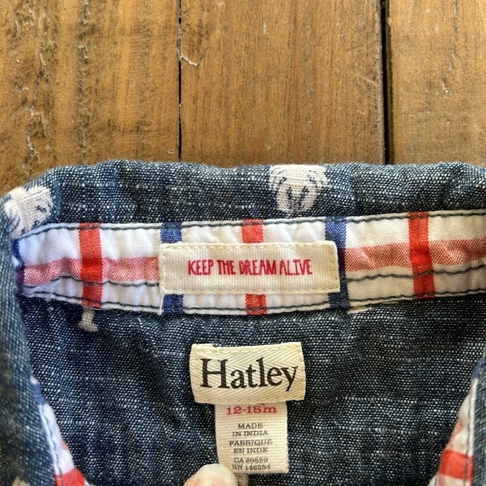 Hatley chambray lobster print romper